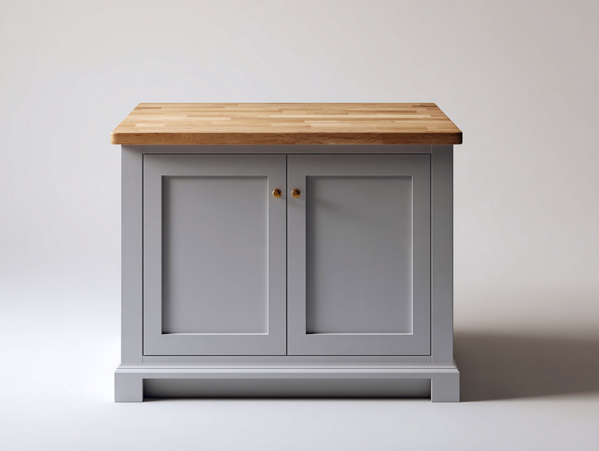Credenza - Legno - 100x45x85 cm - Grigio-Naturale - Stile moderno essenziale