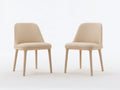 Sedia da pranzo - legno - 52x55x84 cm - beige-legno naturale - stile moderno
