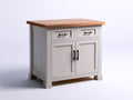 Credenza - Legno - 95x45x90 cm - Grigio chiaro-Naturale - Stile rustico moderno
